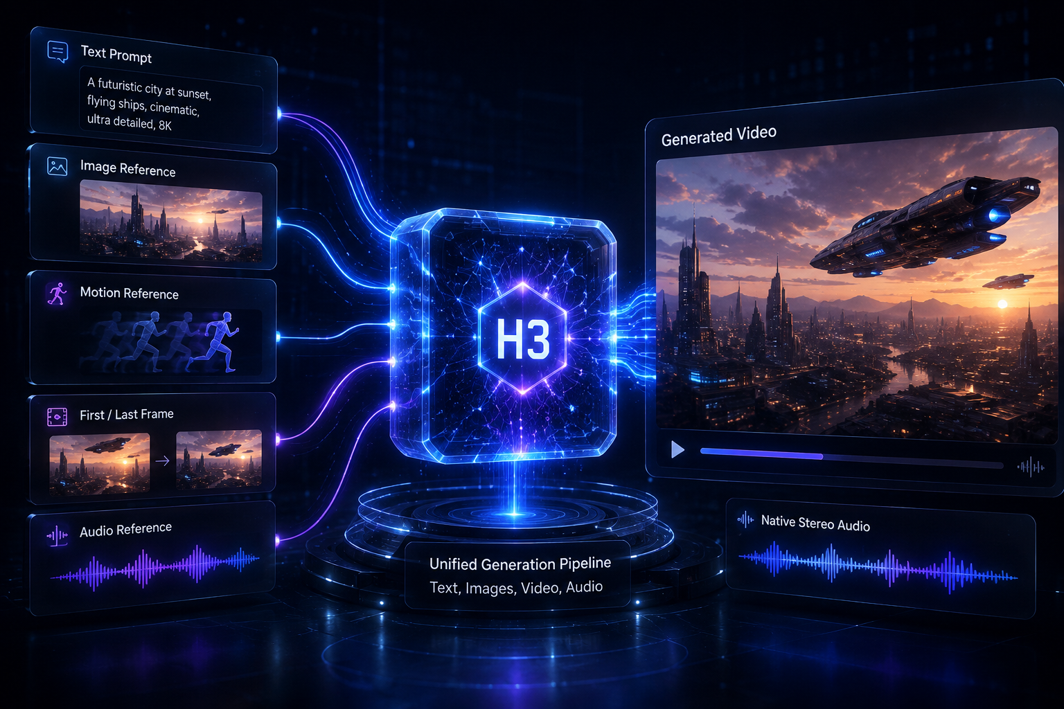 MiniMax H3 Studio generation modes screenshot